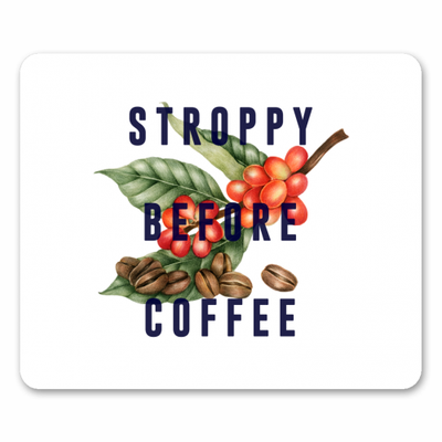 Buy small mouse mat on Art WOW: Stroppy before coffee